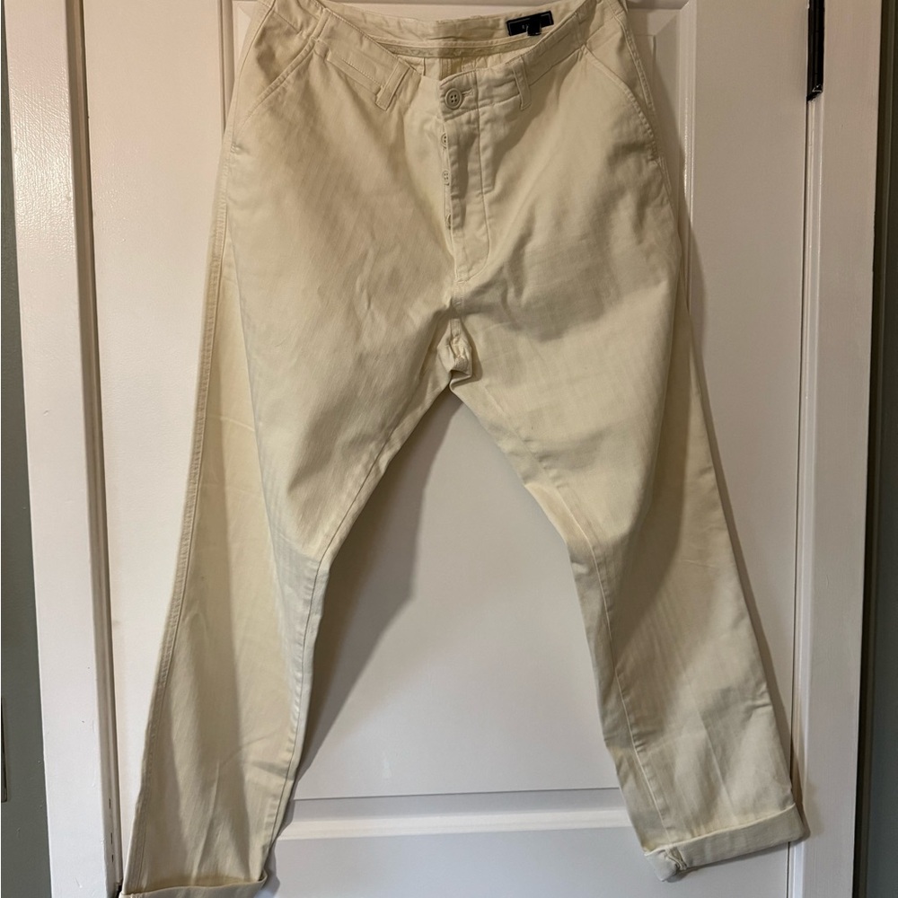 Rivay NY Men’s Series II Garment Dyed Utility Pant in Chalk